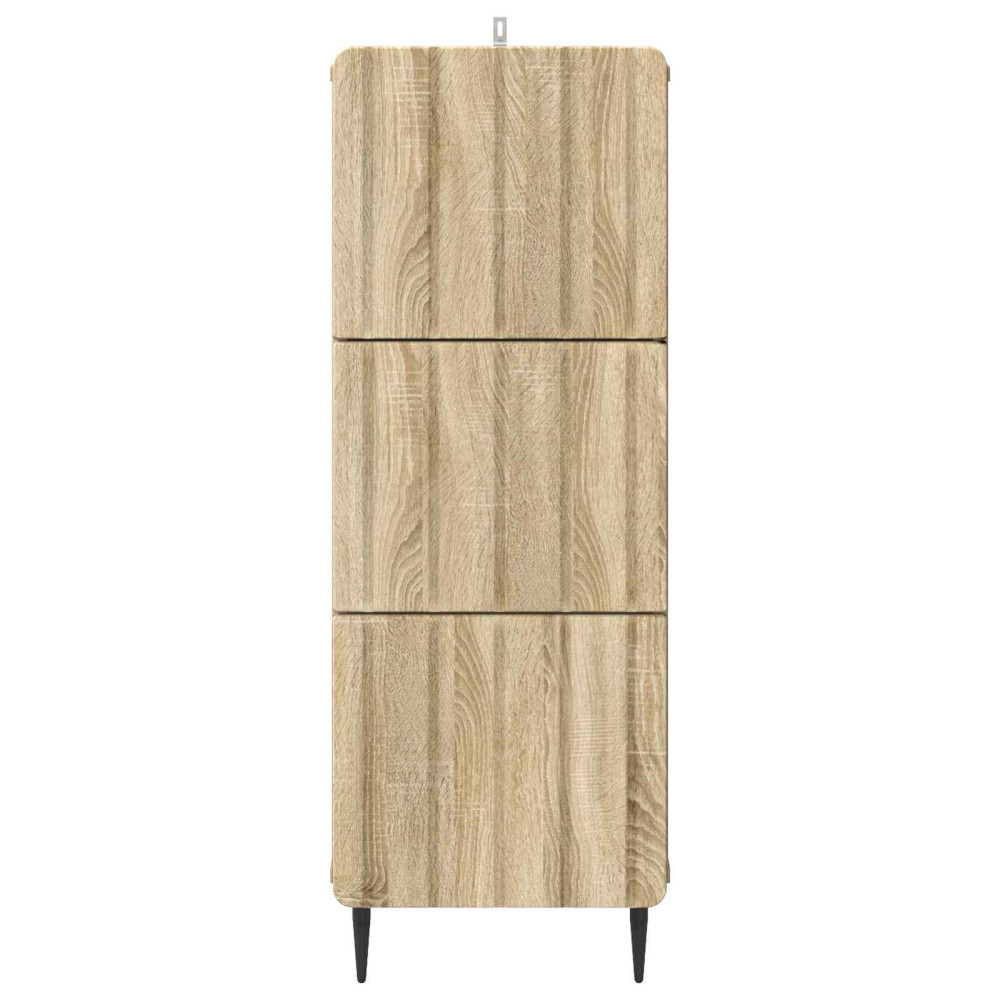 Produktbild för Lådans skåp Sonoma-ek 33 x 34,5 x 92 cm Konstruerat trä