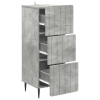 Produktbild för Lådans skåp Betonggrå 33 x 34,5 x 92 cm Konstruerat trä