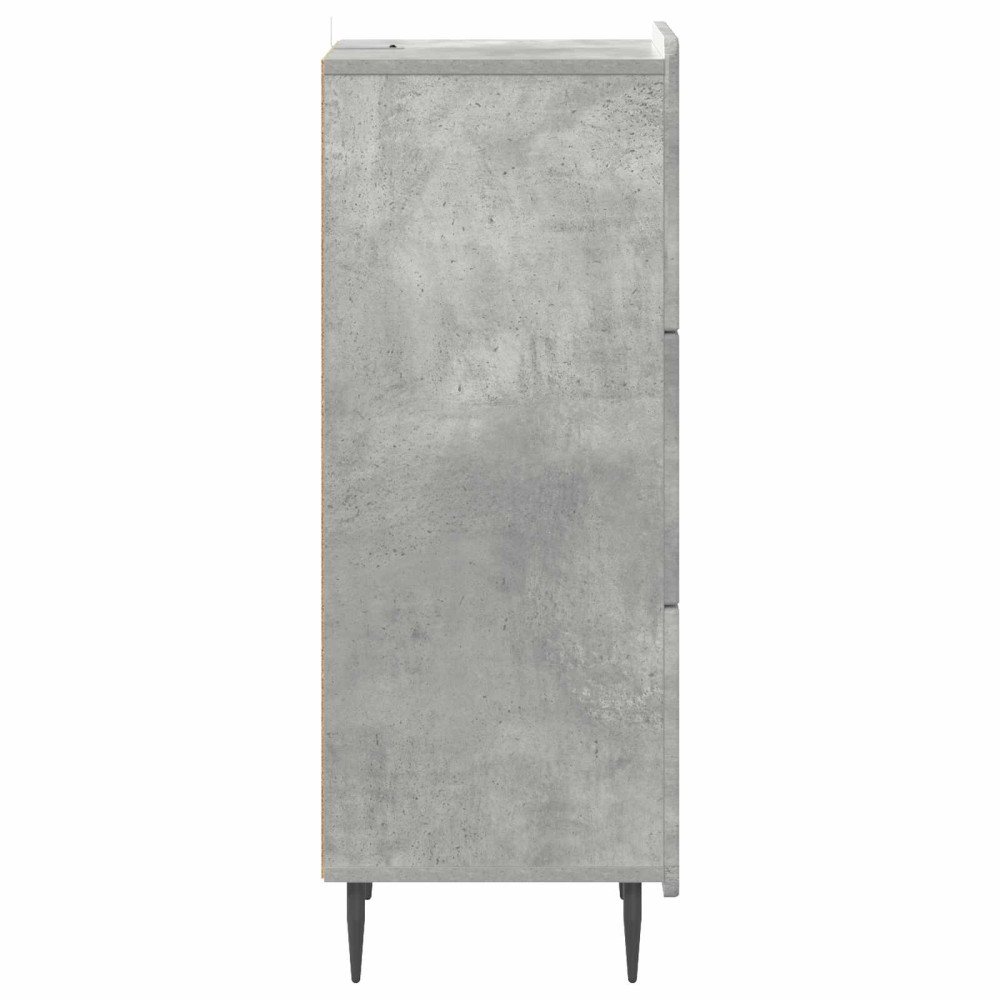 Produktbild för Lådans skåp Betonggrå 33 x 34,5 x 92 cm Konstruerat trä