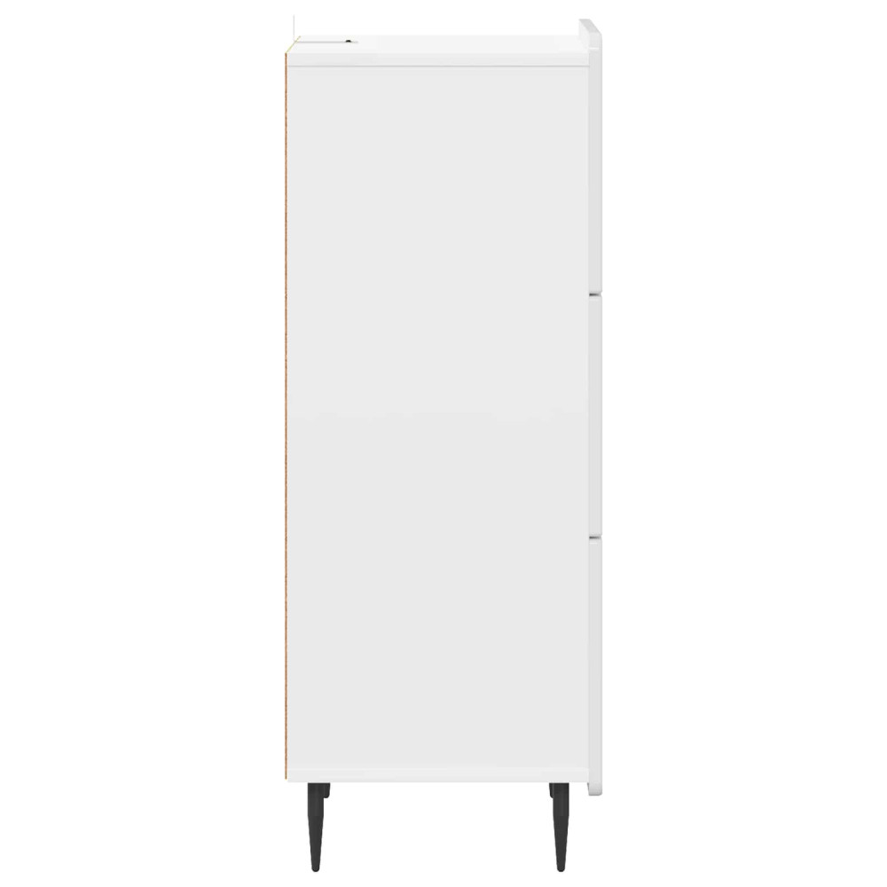 Produktbild för Lådans skåp Vit högglans 33 x 34,5 x 92 cm Konstruerat trä