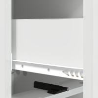 Produktbild för Lådans skåp Vit högglans 33 x 34,5 x 92 cm Konstruerat trä
