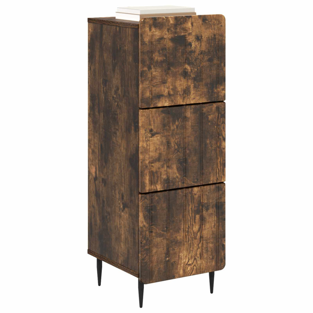 Produktbild för Lådans skåp Rökt ek 33 x 34,5 x 92 cm Konstruerat trä