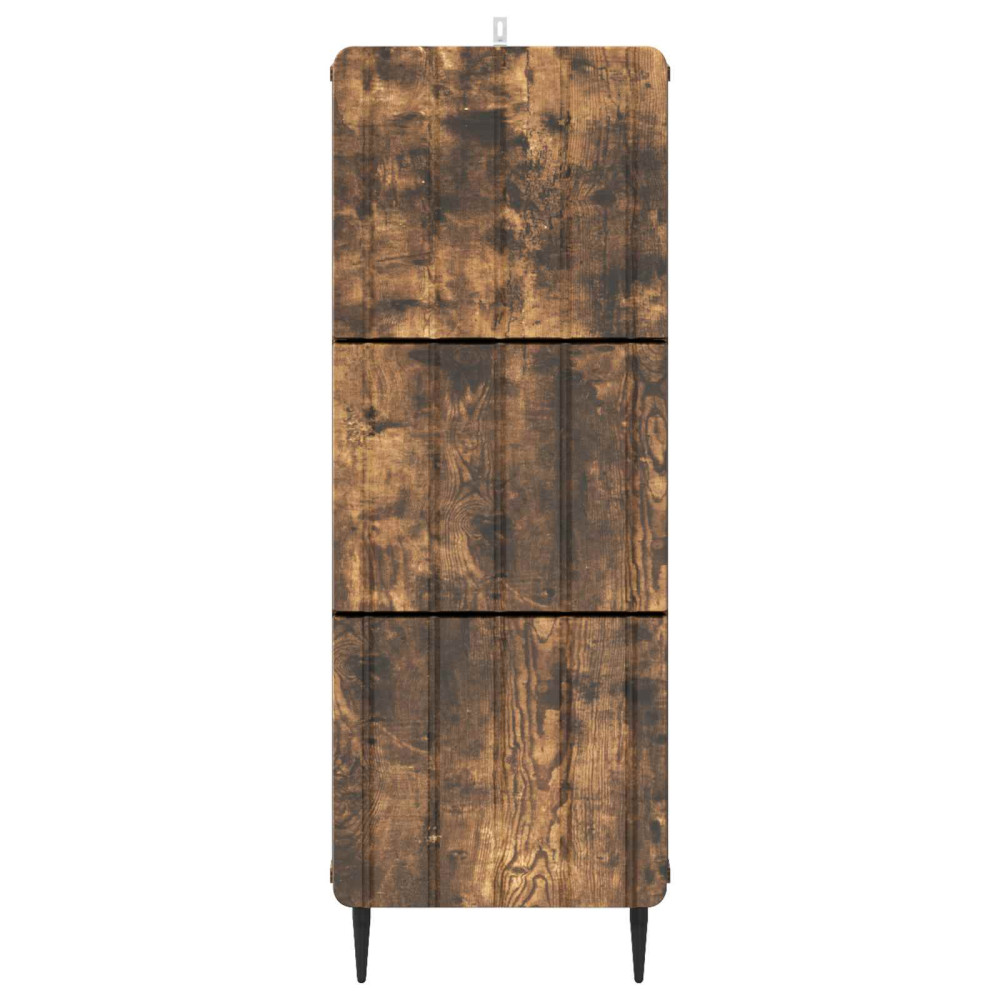 Produktbild för Lådans skåp Rökt ek 33 x 34,5 x 92 cm Konstruerat trä