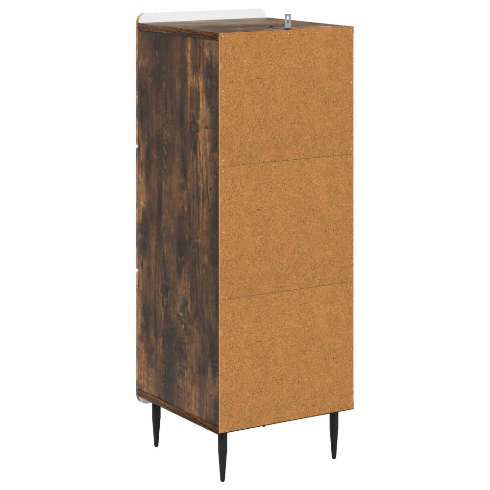 Produktbild för Lådans skåp Rökt ek 33 x 34,5 x 92 cm Konstruerat trä