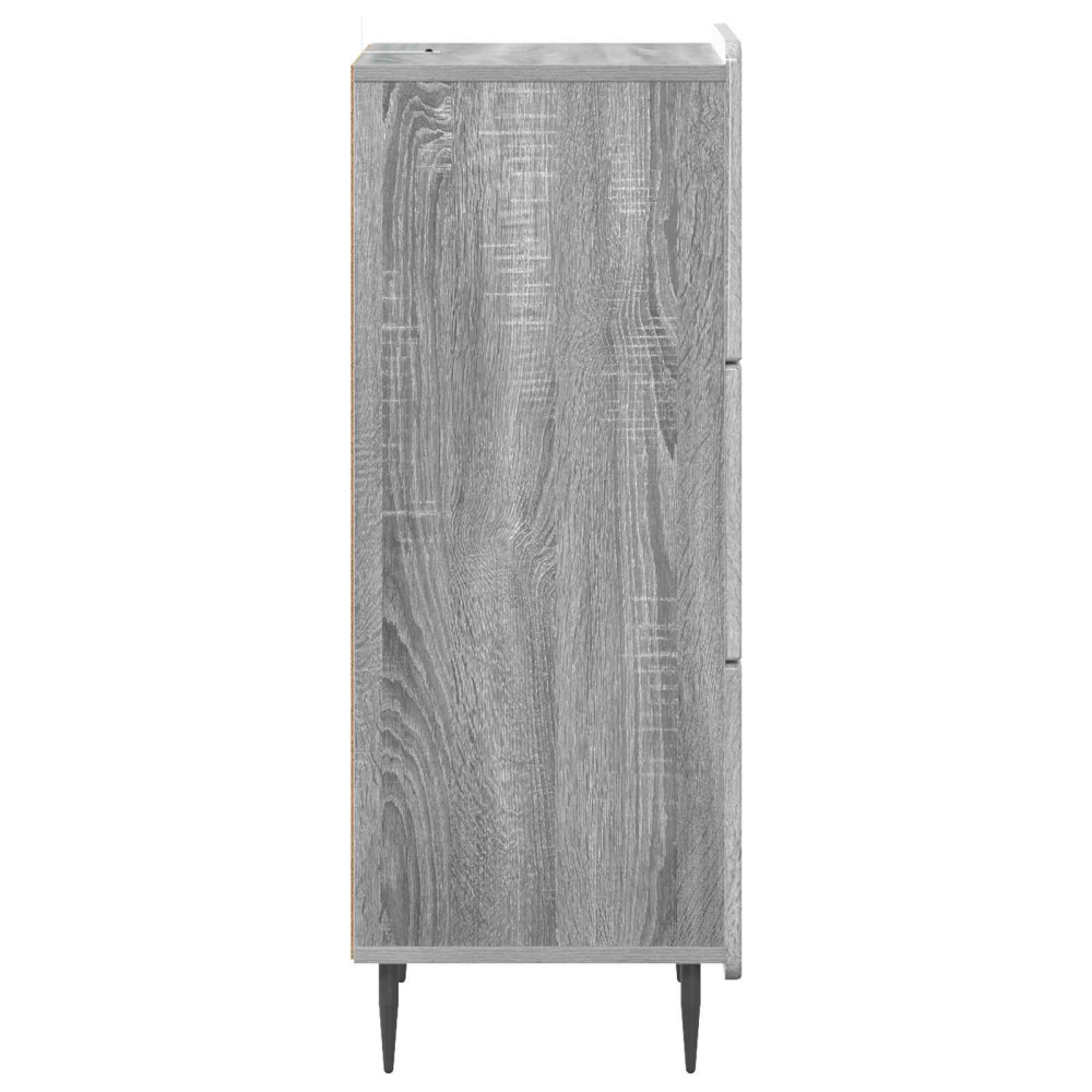 Produktbild för Lådans skåp Grå sonoma-ek 33 x 34,5 x 92 cm Konstruerat trä