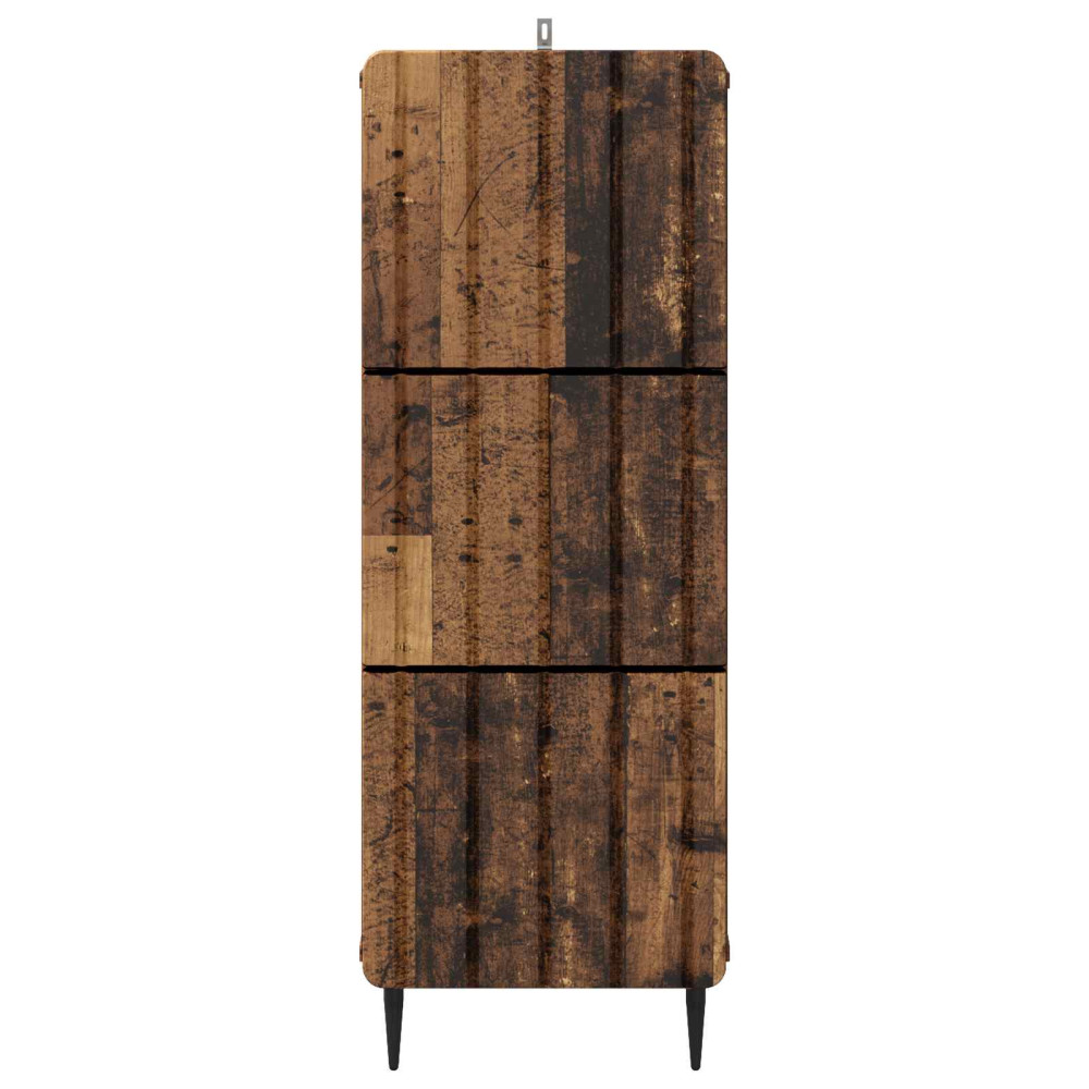 Produktbild för Lådans skåp Gammalt trä 33 x 34,5 x 92 cm Konstruerat trä