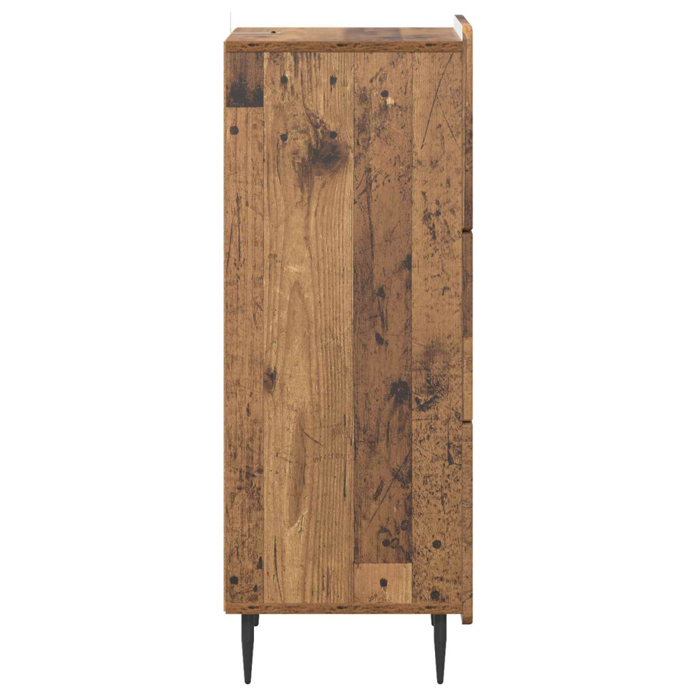 Produktbild för Lådans skåp Gammalt trä 33 x 34,5 x 92 cm Konstruerat trä
