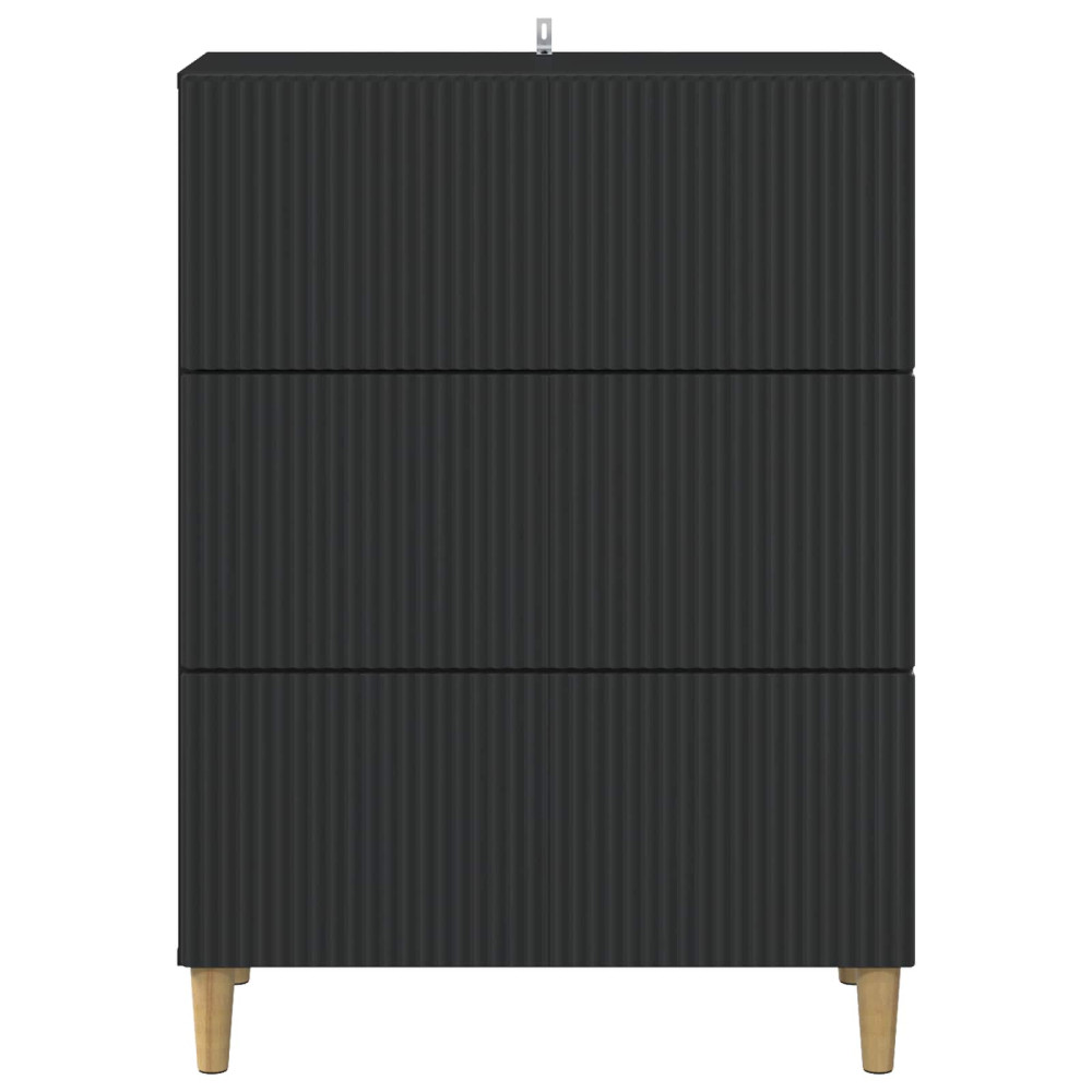Produktbild för Lådans skåp Svart 66 x 34,5 x 90 cm Konstruerat trä