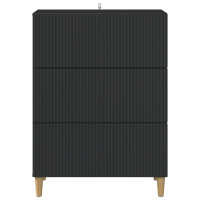 Produktbild för Lådans skåp Svart 66 x 34,5 x 90 cm Konstruerat trä