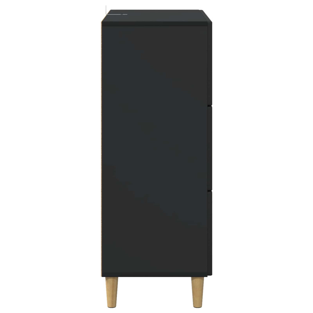Produktbild för Lådans skåp Svart 66 x 34,5 x 90 cm Konstruerat trä
