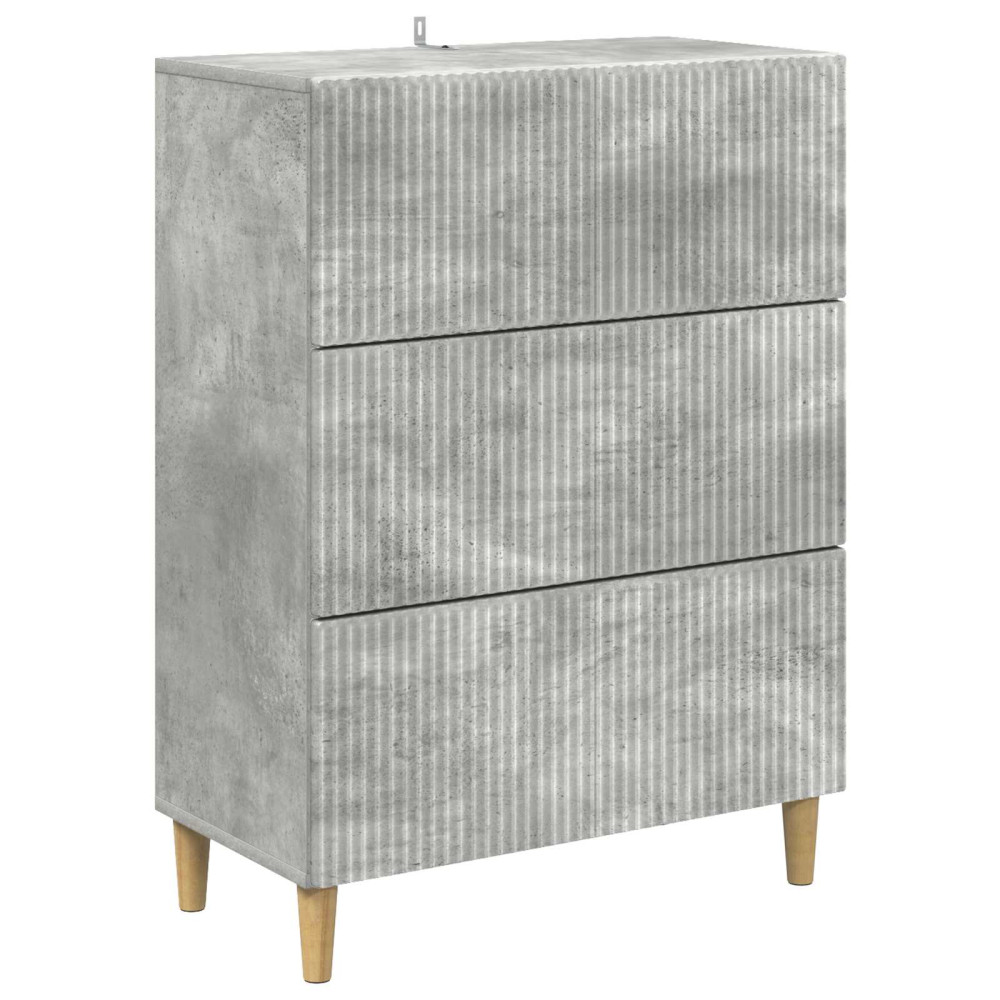 Produktbild för Lådans skåp Betonggrå 66 x 34,5 x 90 cm Konstruerat trä