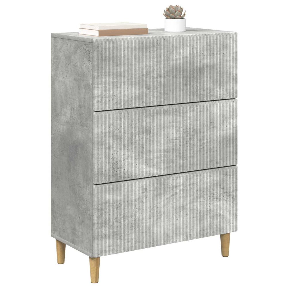 Produktbild för Lådans skåp Betonggrå 66 x 34,5 x 90 cm Konstruerat trä