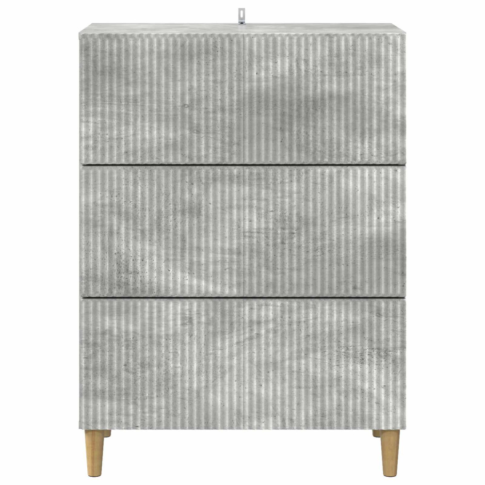 Produktbild för Lådans skåp Betonggrå 66 x 34,5 x 90 cm Konstruerat trä