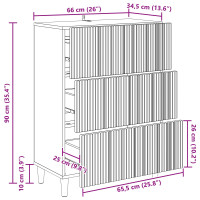 Produktbild för Lådans skåp Betonggrå 66 x 34,5 x 90 cm Konstruerat trä