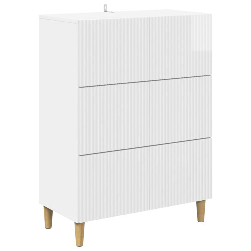 vidaXL Lådans skåp Vit högglans 66 x 34,5 x 90 cm Konstruerat trä