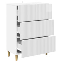 Produktbild för Lådans skåp Vit högglans 66 x 34,5 x 90 cm Konstruerat trä