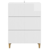 Produktbild för Lådans skåp Vit högglans 66 x 34,5 x 90 cm Konstruerat trä