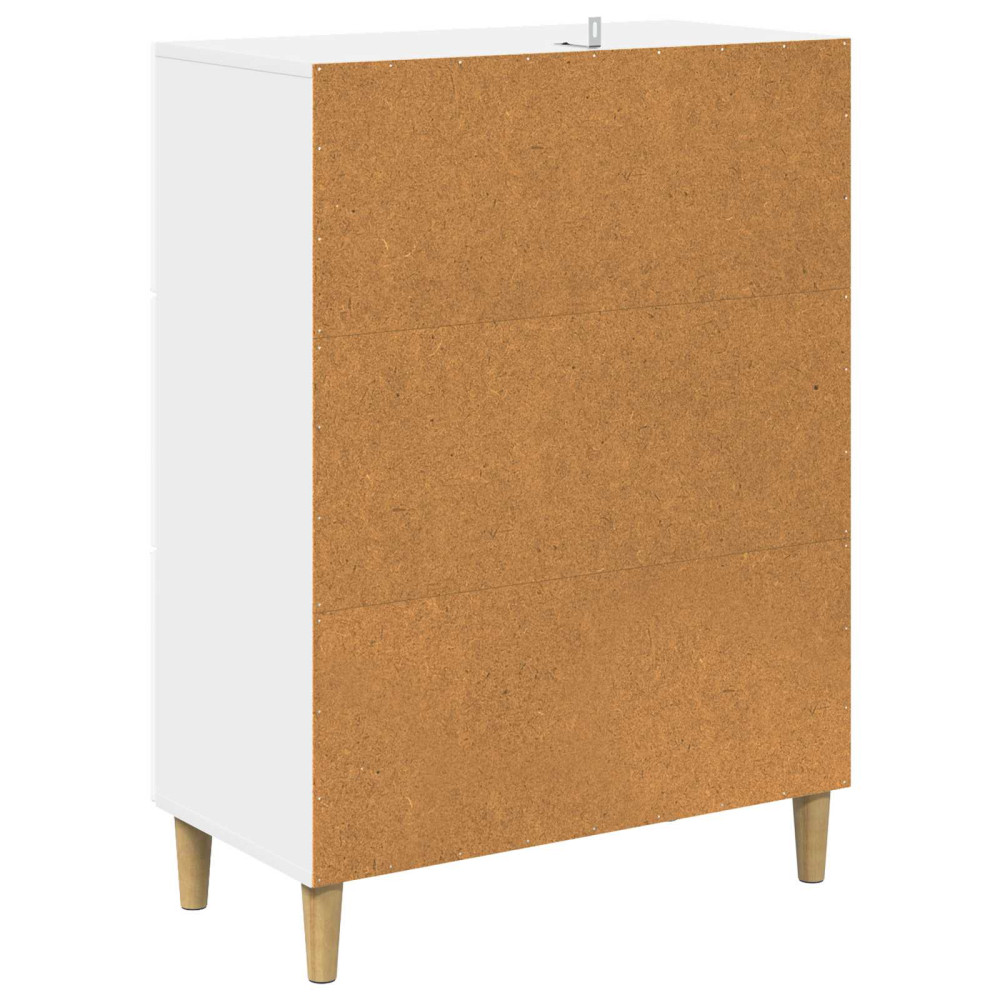 Produktbild för Lådans skåp Vit högglans 66 x 34,5 x 90 cm Konstruerat trä