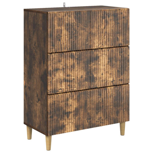 vidaXL Lådans skåp Rökt ek 66 x 34,5 x 90 cm Konstruerat trä