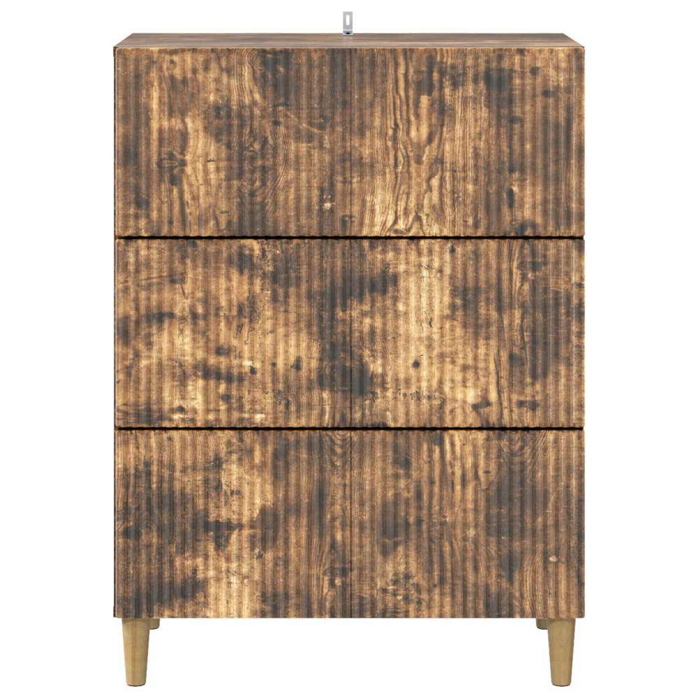 Produktbild för Lådans skåp Rökt ek 66 x 34,5 x 90 cm Konstruerat trä