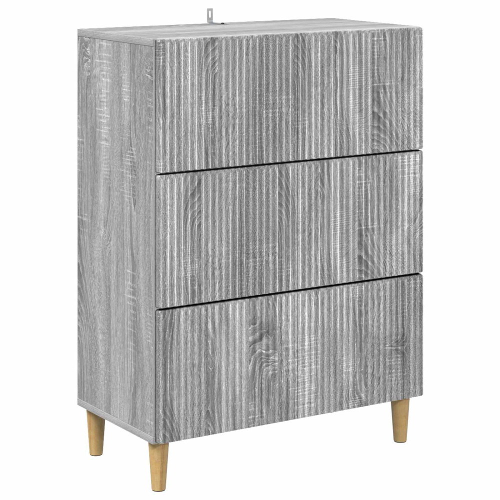 Produktbild för Lådans skåp Grå sonoma-ek 66 x 34,5 x 90 cm Konstruerat trä