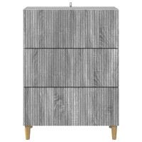Produktbild för Lådans skåp Grå sonoma-ek 66 x 34,5 x 90 cm Konstruerat trä