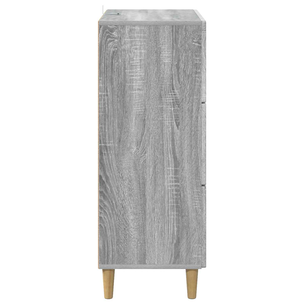 Produktbild för Lådans skåp Grå sonoma-ek 66 x 34,5 x 90 cm Konstruerat trä