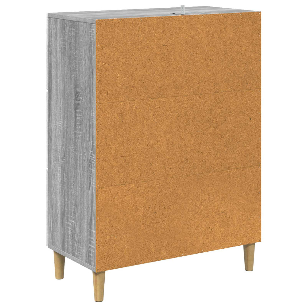 Produktbild för Lådans skåp Grå sonoma-ek 66 x 34,5 x 90 cm Konstruerat trä