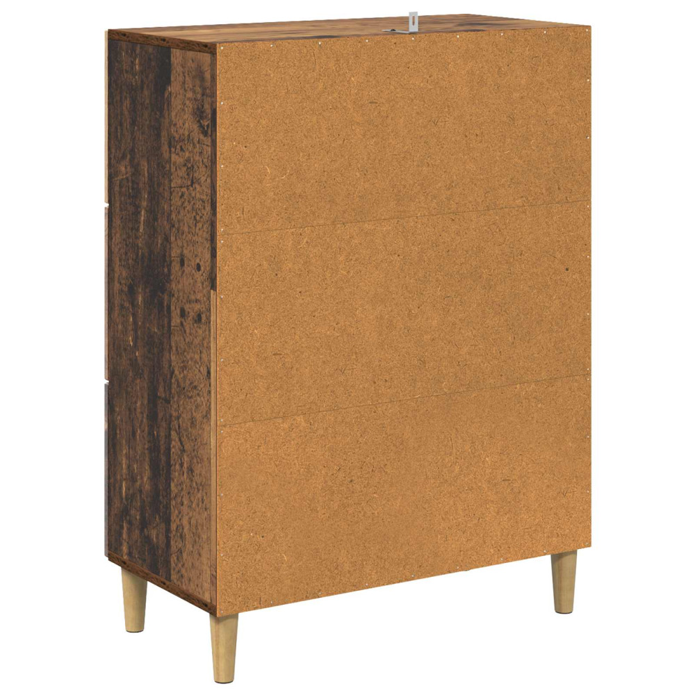 Produktbild för Lådans skåp Gammalt trä 66 x 34,5 x 90 cm Konstruerat trä