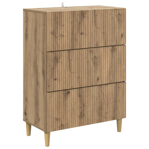 vidaXL Lådans skåp Artisan-ek 66 x 34,5 x 90 cm Konstruerat trä
