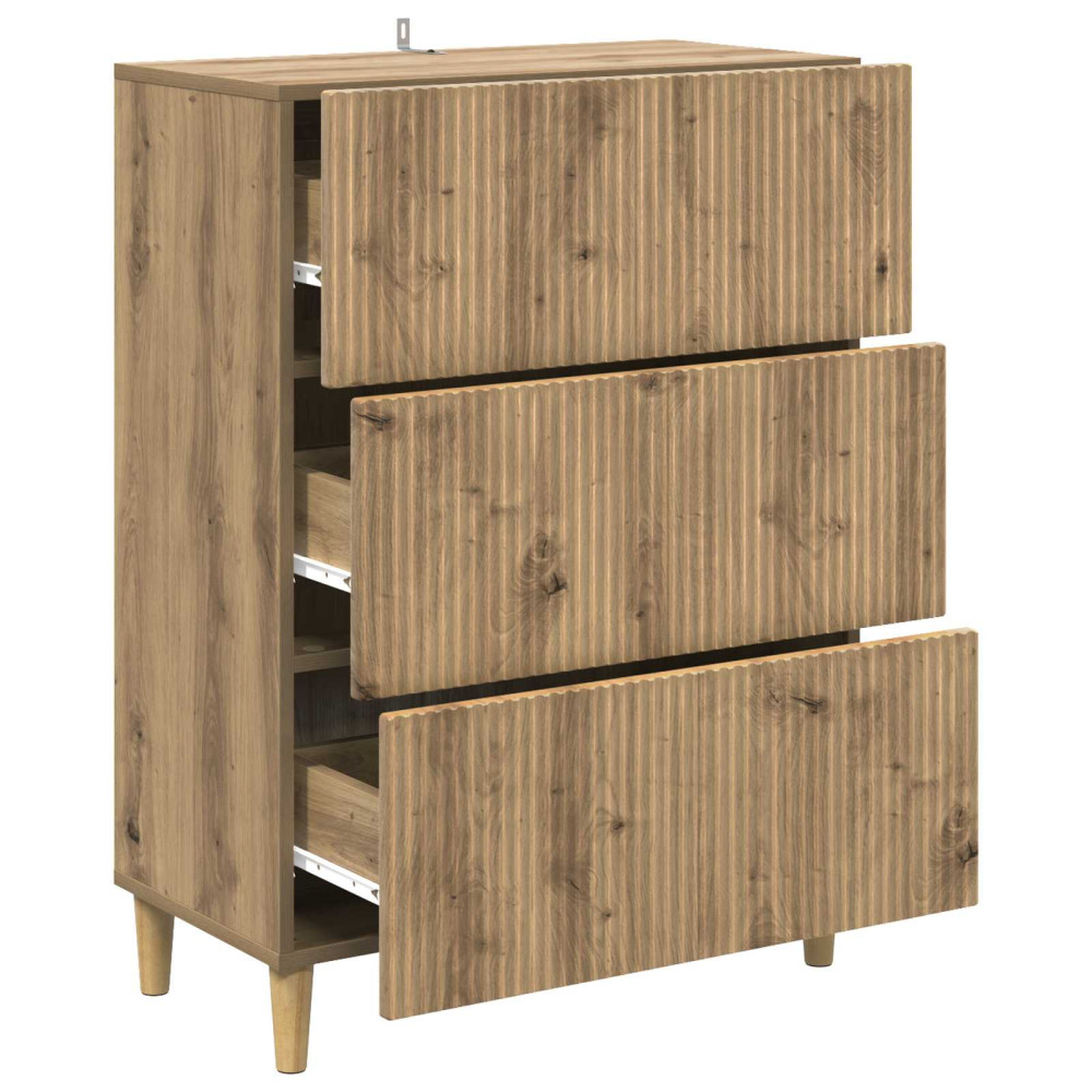Produktbild för Lådans skåp Artisan-ek 66 x 34,5 x 90 cm Konstruerat trä
