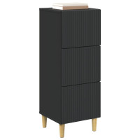 Produktbild för Lådans skåp Svart 33 x 34,5 x 90 cm Konstruerat trä