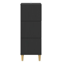 Produktbild för Lådans skåp Svart 33 x 34,5 x 90 cm Konstruerat trä