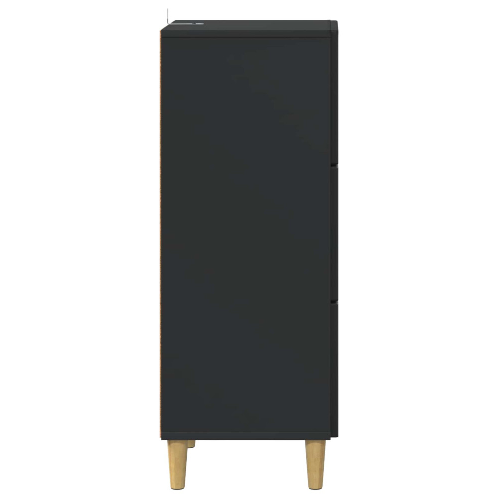 Produktbild för Lådans skåp Svart 33 x 34,5 x 90 cm Konstruerat trä