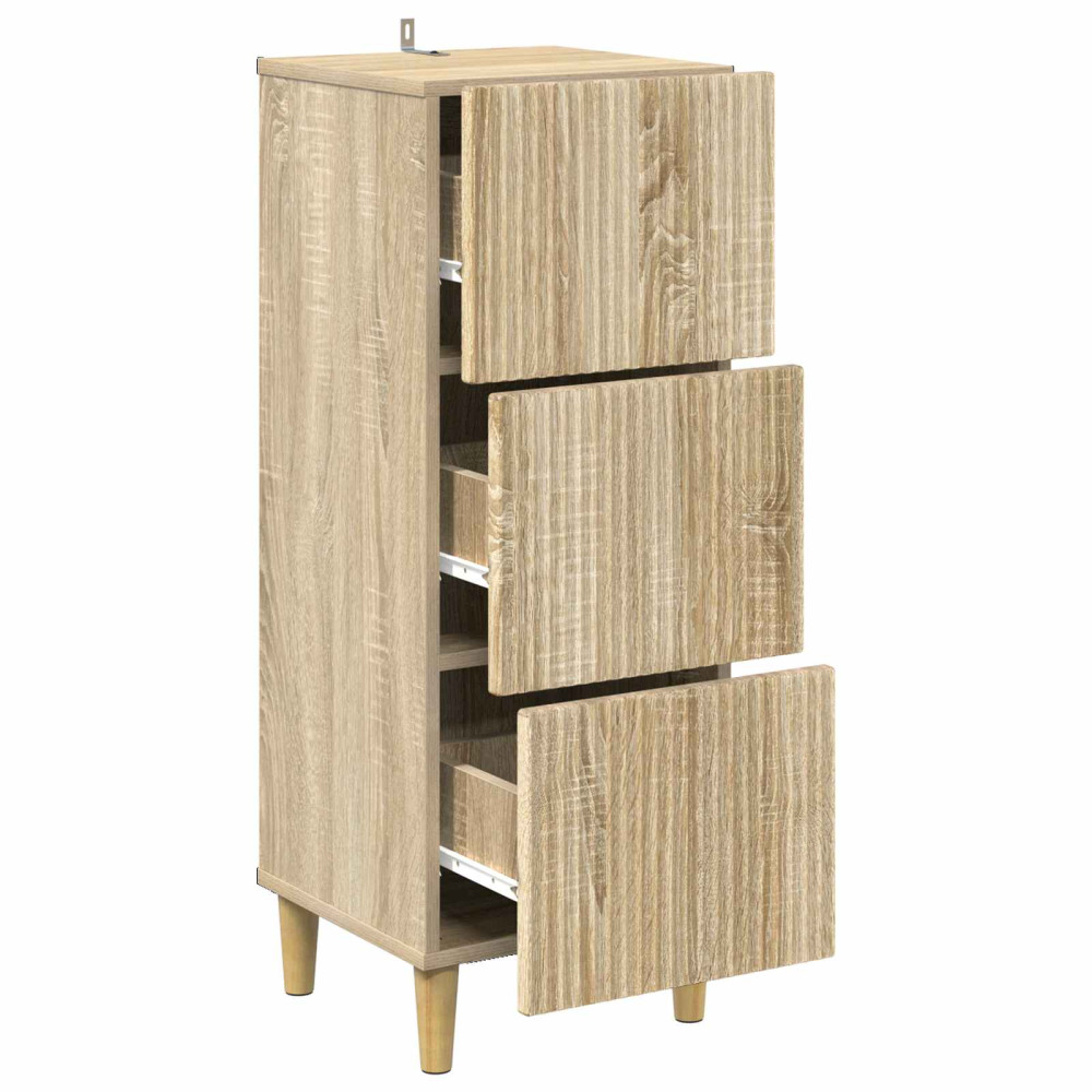 Produktbild för Lådans skåp Sonoma-ek 33 x 34,5 x 90 cm Konstruerat trä