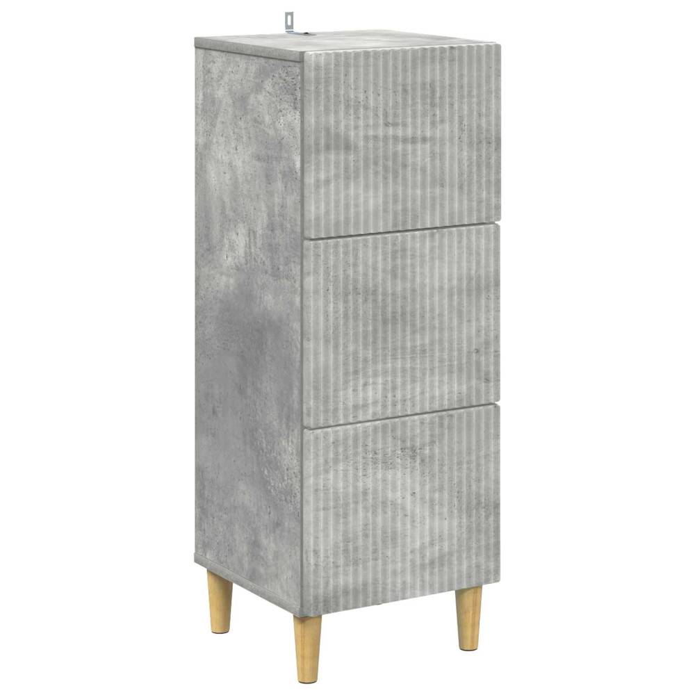 Produktbild för Lådans skåp Betonggrå 33 x 34,5 x 90 cm Konstruerat trä