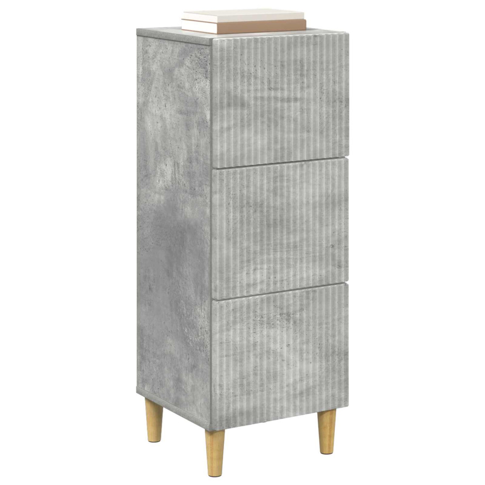 Produktbild för Lådans skåp Betonggrå 33 x 34,5 x 90 cm Konstruerat trä