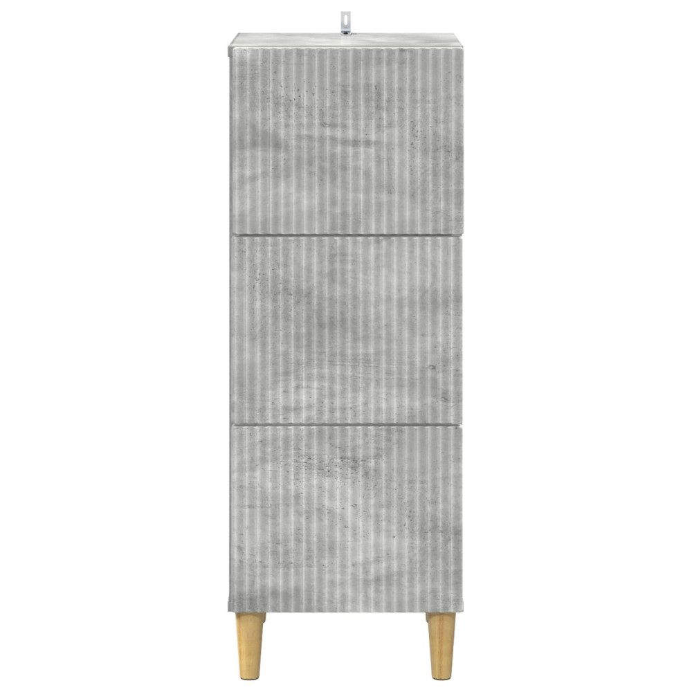 Produktbild för Lådans skåp Betonggrå 33 x 34,5 x 90 cm Konstruerat trä