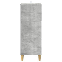 Produktbild för Lådans skåp Betonggrå 33 x 34,5 x 90 cm Konstruerat trä