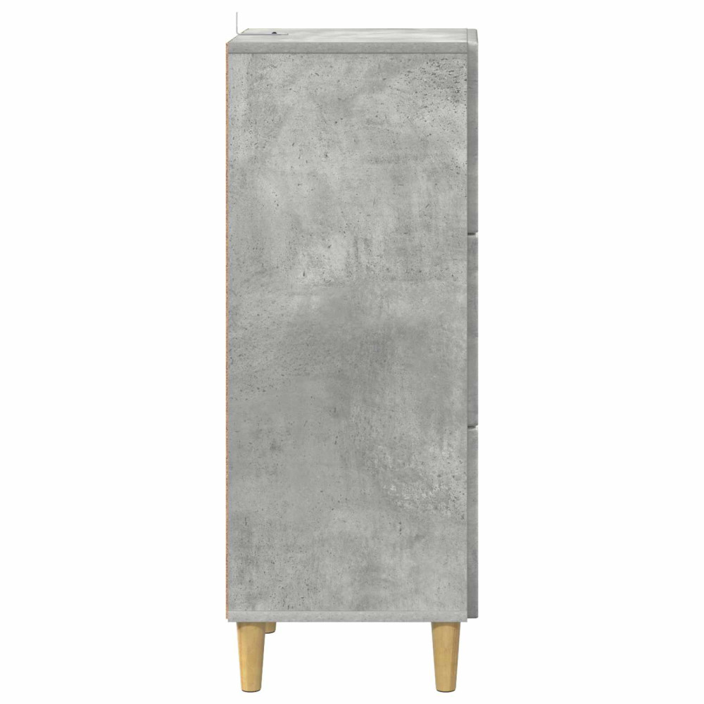 Produktbild för Lådans skåp Betonggrå 33 x 34,5 x 90 cm Konstruerat trä