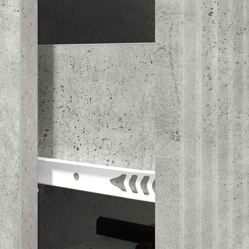 Produktbild för Lådans skåp Betonggrå 33 x 34,5 x 90 cm Konstruerat trä