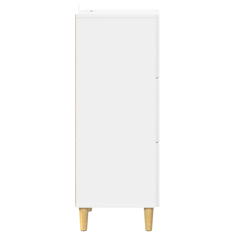 Produktbild för Lådans skåp Vit högglans 33 x 34,5 x 90 cm Konstruerat trä