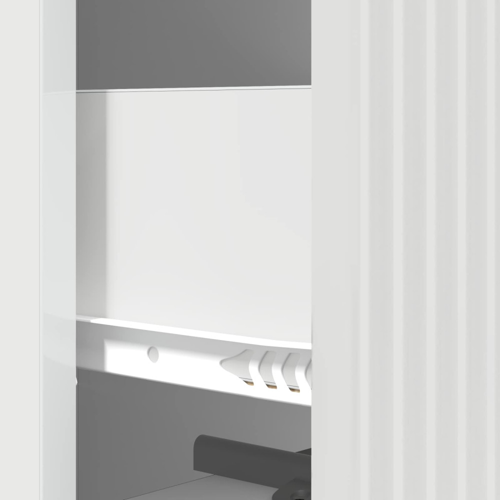 Produktbild för Lådans skåp Vit högglans 33 x 34,5 x 90 cm Konstruerat trä