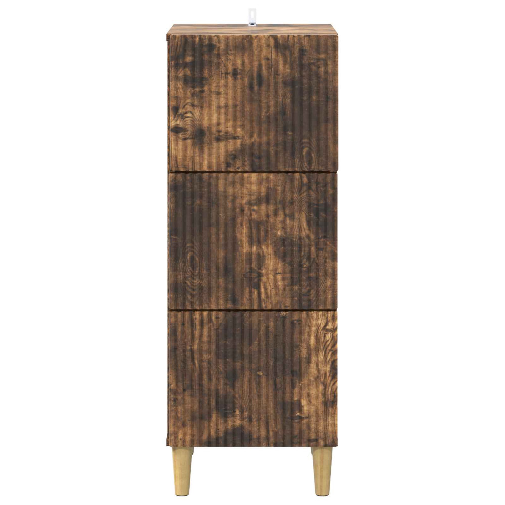 Produktbild för Lådans skåp Rökt ek 33 x 34,5 x 90 cm Konstruerat trä