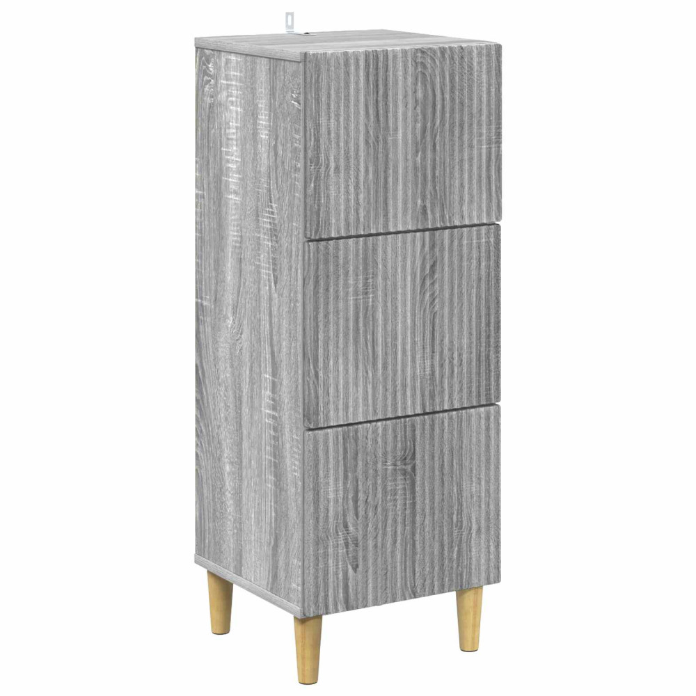 Produktbild för Lådans skåp Grå sonoma-ek 33 x 34,5 x 90 cm Konstruerat trä