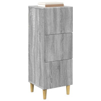 Produktbild för Lådans skåp Grå sonoma-ek 33 x 34,5 x 90 cm Konstruerat trä