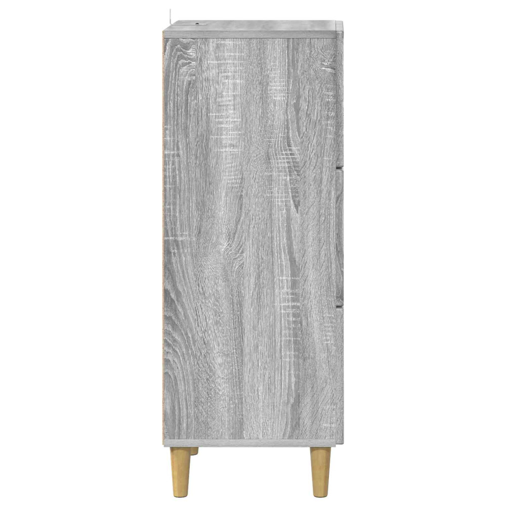 Produktbild för Lådans skåp Grå sonoma-ek 33 x 34,5 x 90 cm Konstruerat trä