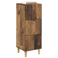 Produktbild för Lådans skåp Gammalt trä 33 x 34,5 x 90 cm Konstruerat trä