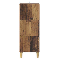 Produktbild för Lådans skåp Gammalt trä 33 x 34,5 x 90 cm Konstruerat trä