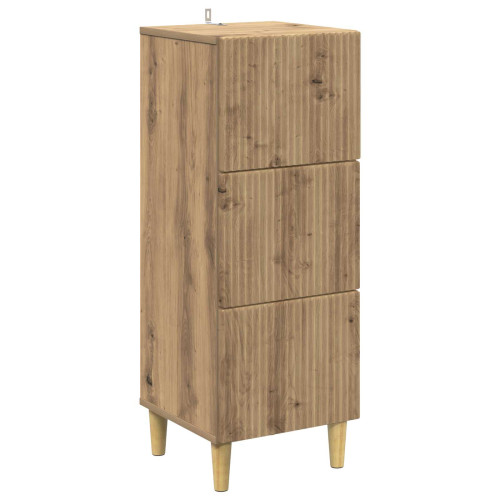 vidaXL Lådans skåp Artisan-ek 33 x 34,5 x 90 cm Konstruerat trä
